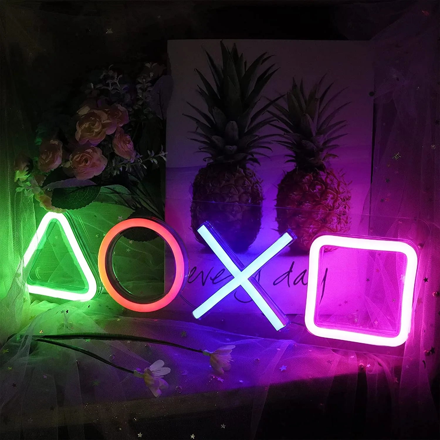 Enseigne NEON LED "Icones Gaming"