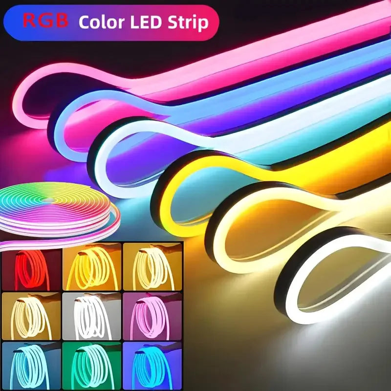 Ruban Néon LED Flexible RGB Connecté (Bluetooth / App / Télécommande)