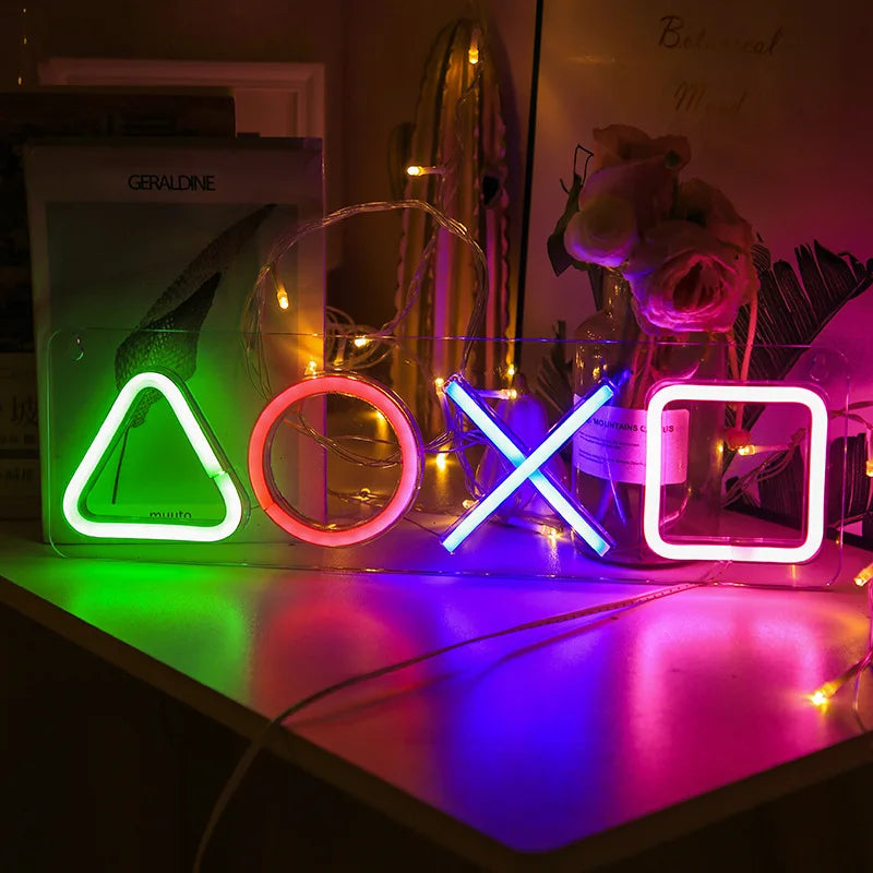 Enseigne NEON LED "Icones Gaming"